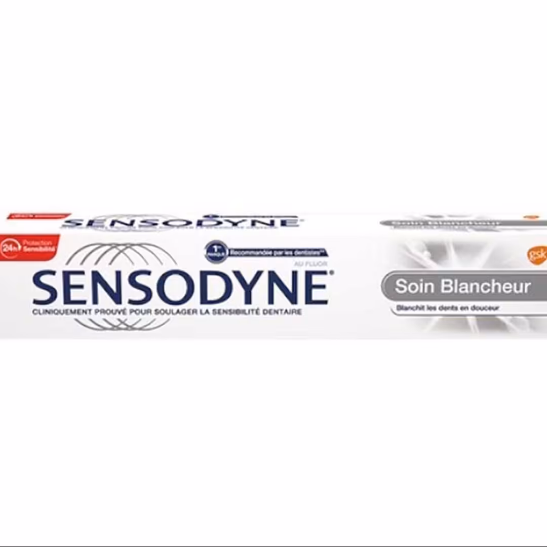 خمیردندان سفید کننده سنسوداین 75 میلی لیتر مدل Sensodyne Soin Blancheur