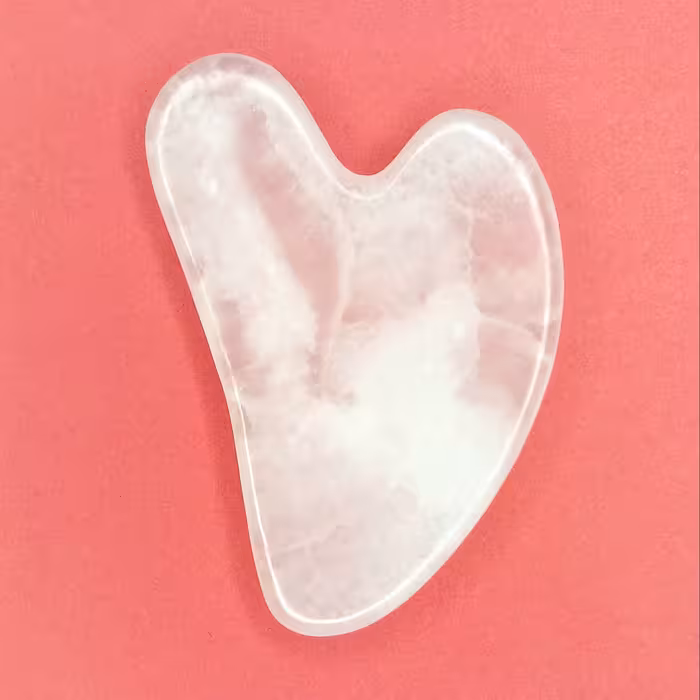 سنگ ماساژ گواشا مدل قلبی - از سنگ وایت رز اصل