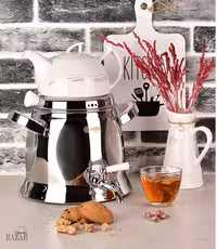 کتری استیل با قوری چینی ام جی اس کد 81010