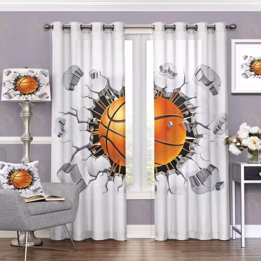 پرده چاپی  پانچ  طرح   ورزشی  کد 913