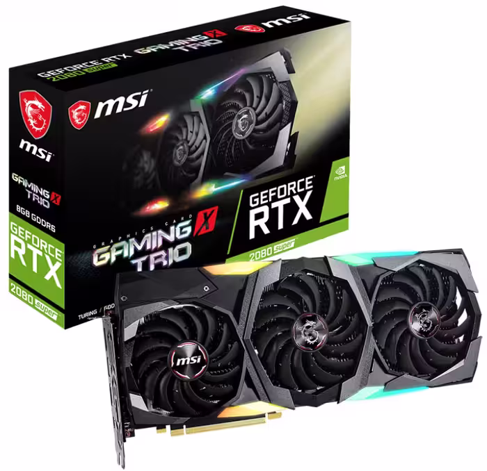 کارت گرافیک ام اس آی مدل GeForce RTX 2080 SUPER GAMING X TRIO با حافظه 8 گیگابایت