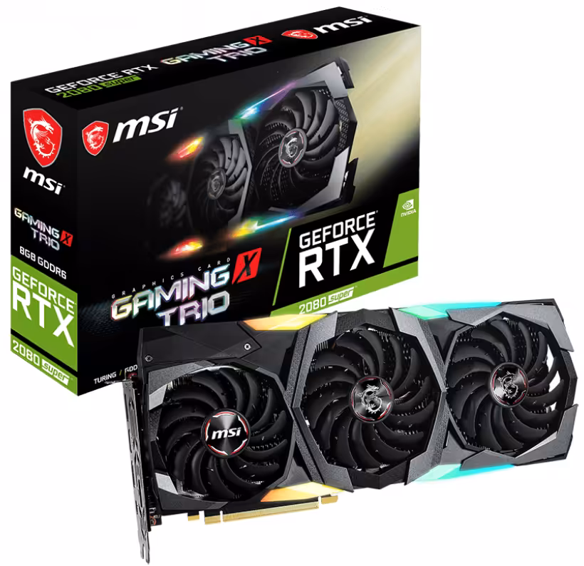 کارت گرافیک ام اس آی مدل GeForce RTX 2080 SUPER GAMING X TRIO با حافظه 8 گیگابایت
