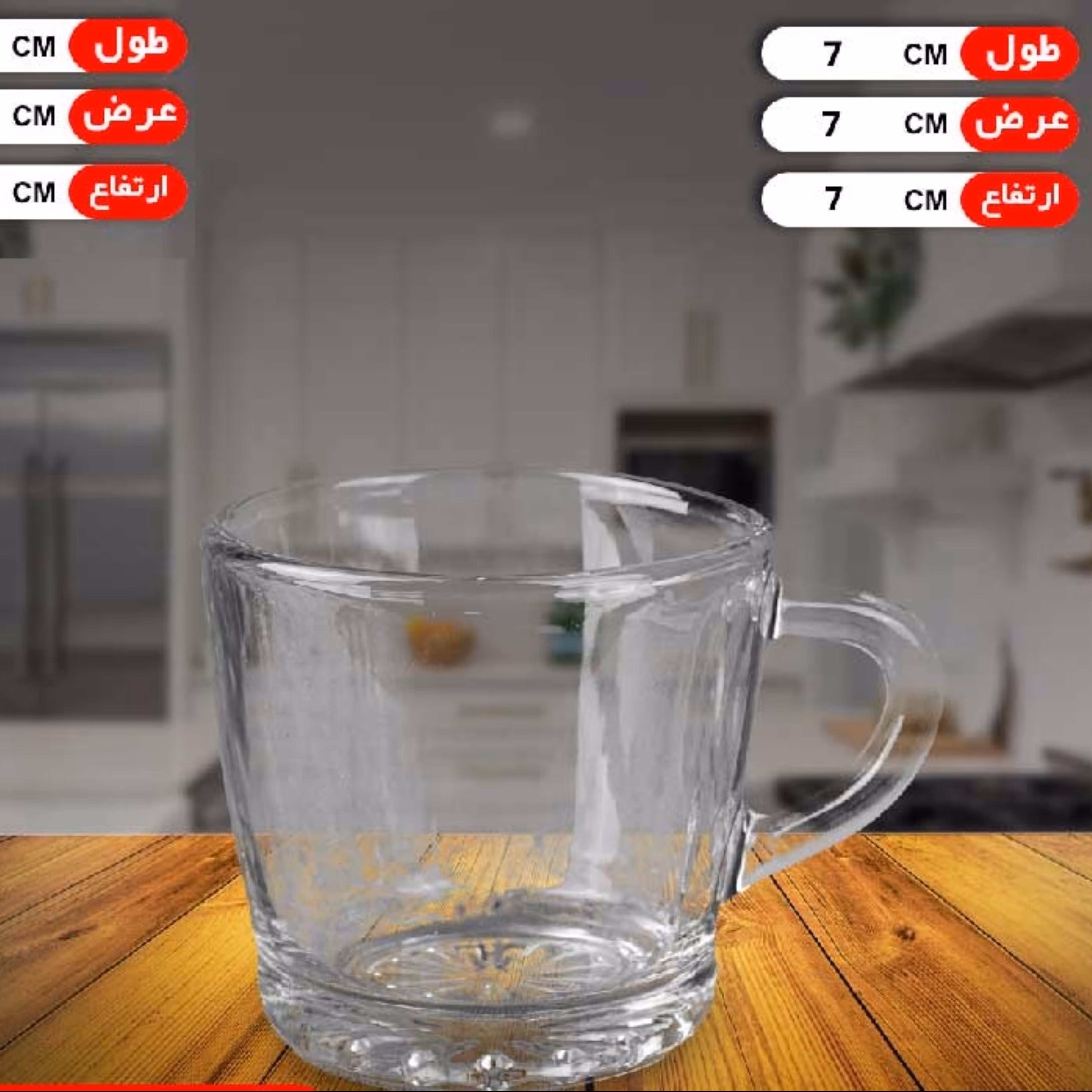 نیم لیوان دسته دار 6 عددی کادویی