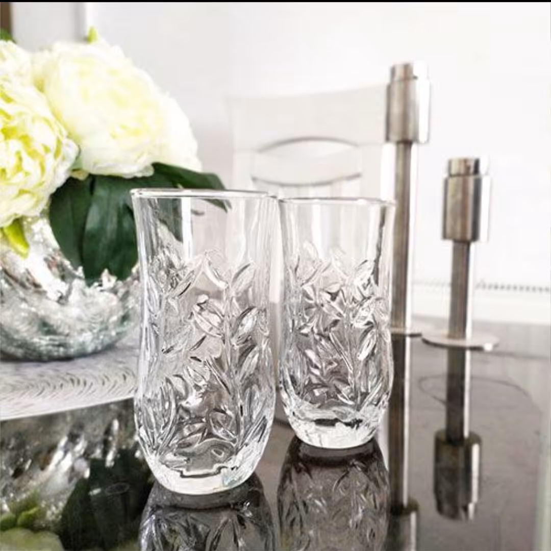 ست شش عددی لیوان نارسیس نوری تازه ارتفاع 13س شیشه شفاف 