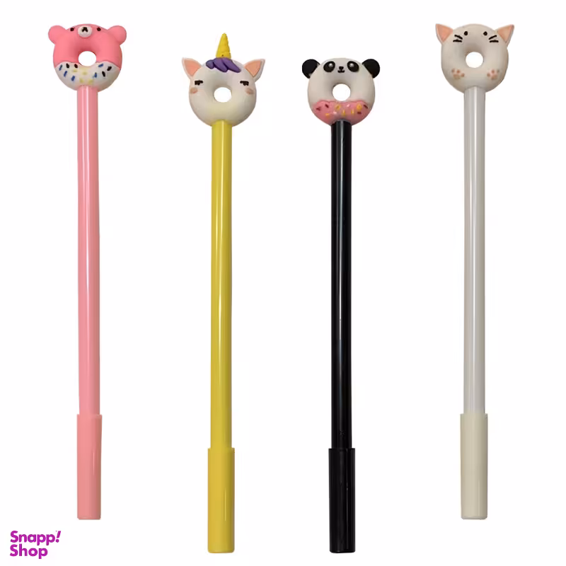 روان نویس مدل دونات و گربه و پاندا و یونیکورن و خرس مجموعه 4 عددی