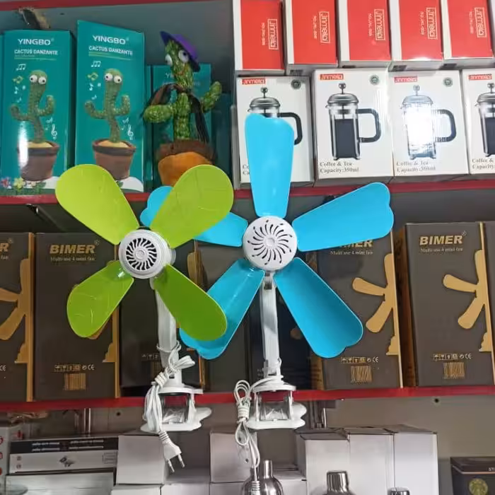 پنکه  گیره ای 5 پره دور تند  رنگ آبی