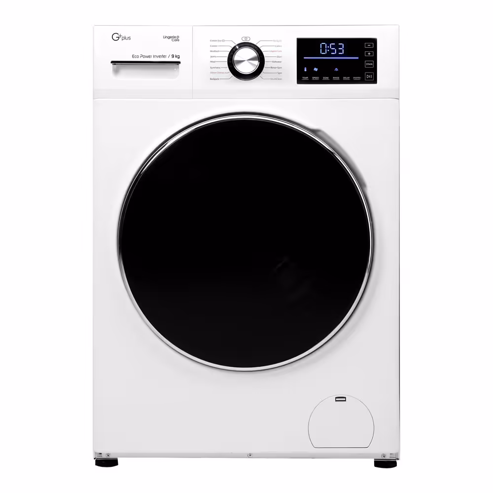 ماشین لباسشویی جی پلاس 9 کیلویی مدل GWM-K9341W
