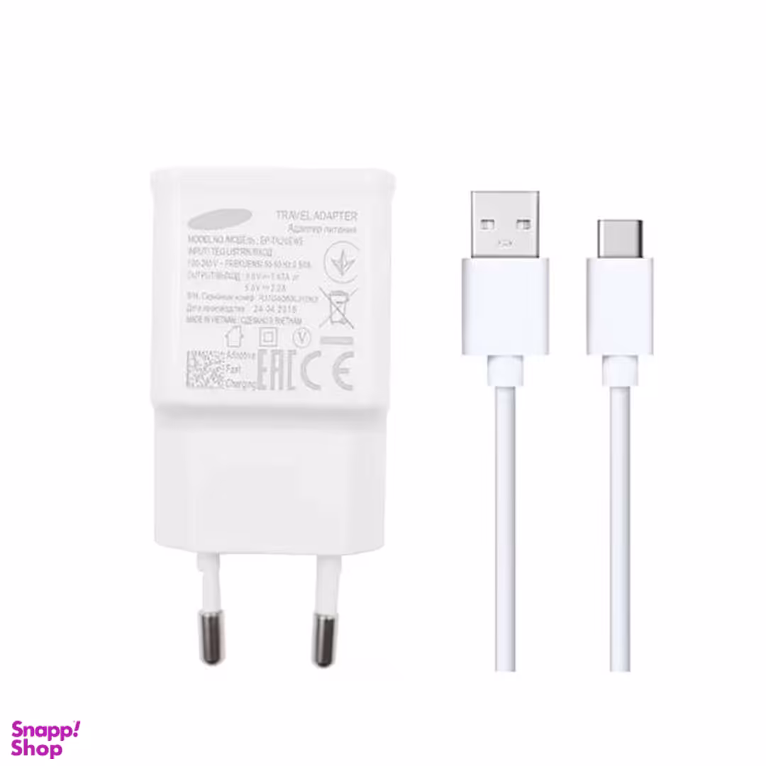 شارژر دیواری مدل EP-TA200 به همراه کابل تبدیل USB-C