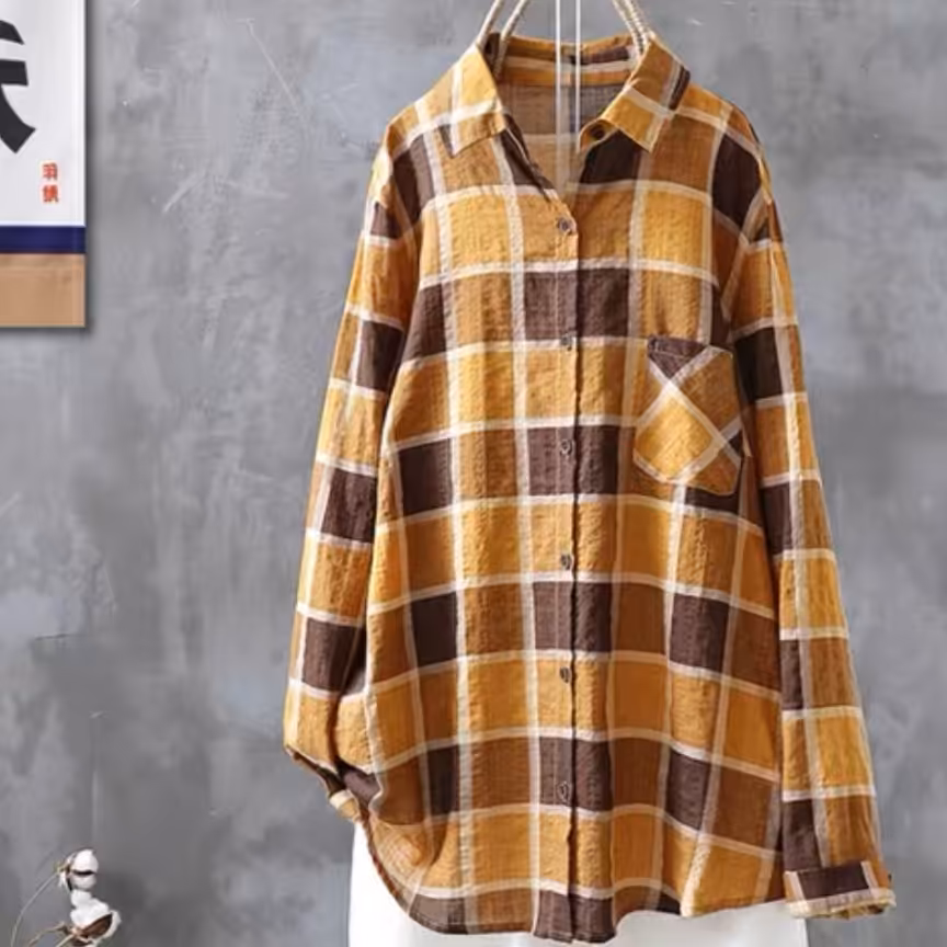 شومیز مانتویی چهار خونه