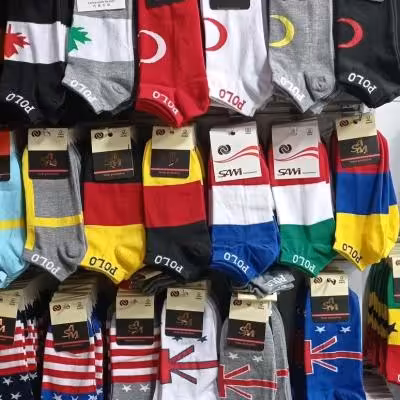 جوراب مچی فانتزی طرح پرچم کشورها