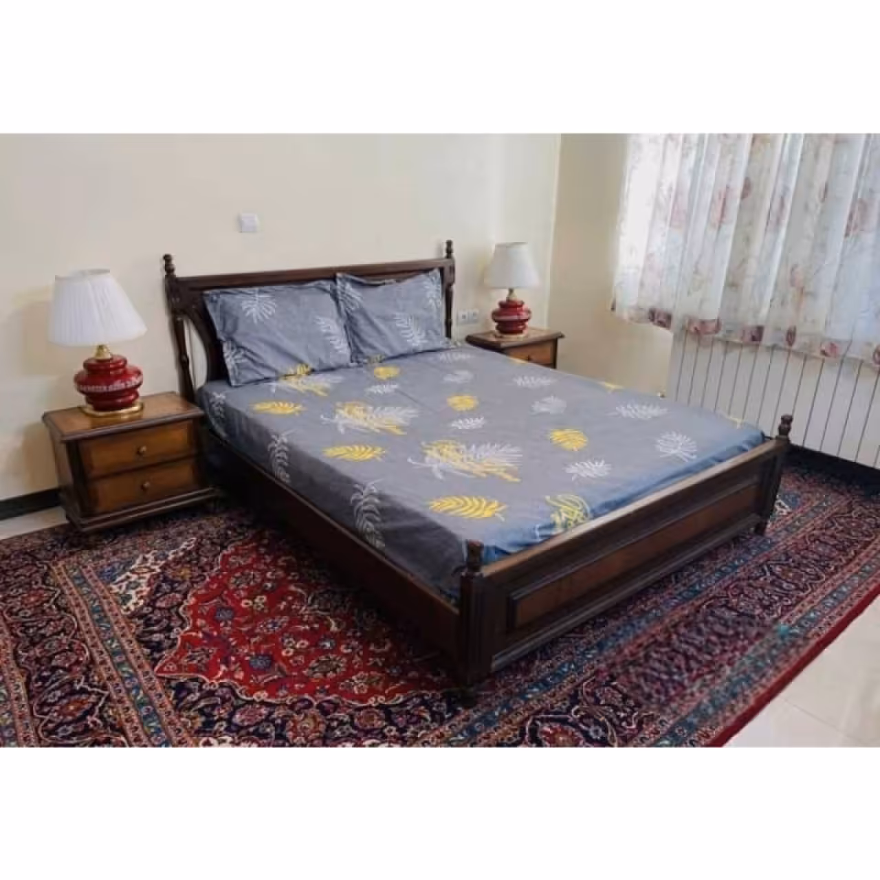 روتختی کشدار تخت دونفره طرح ترک مدل خزان 160*200 سانتی‌مت