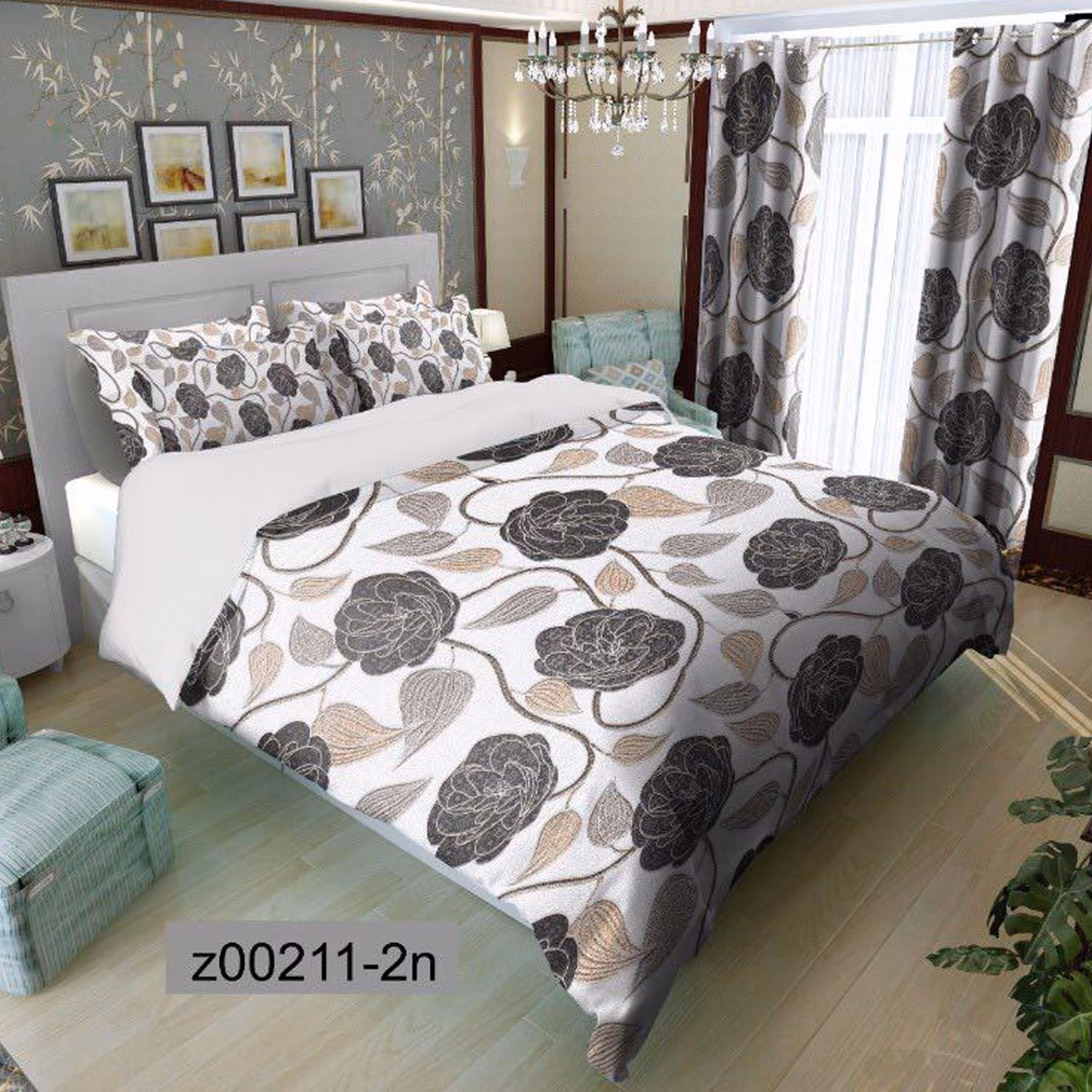 سرویس روتختی 2 نفره تنسل چاپی برندترک لند(Turk Land) z 211