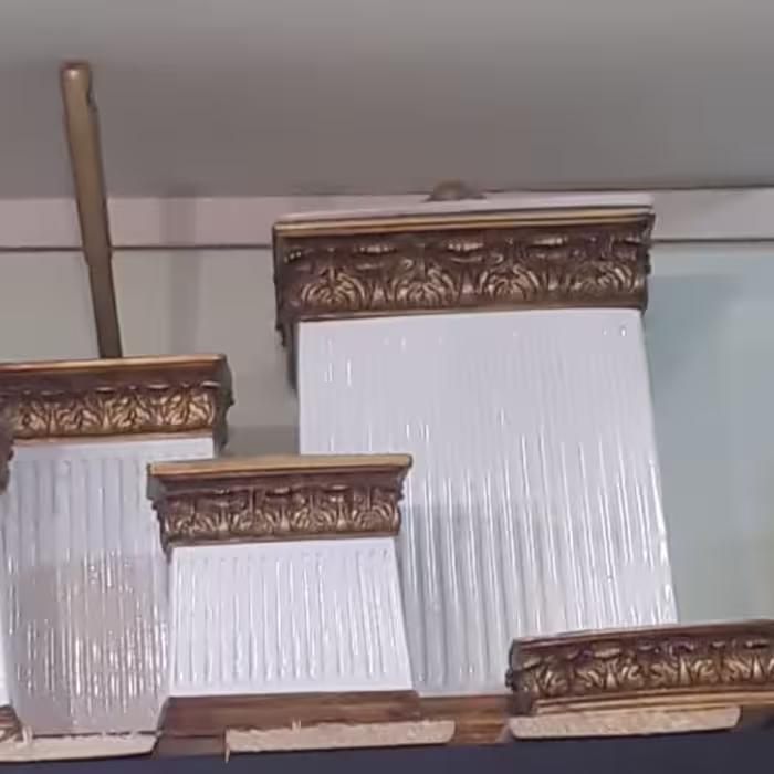 ست سرویس بهداشتی 6پارچه رزین سفیدطلا(ارسال تیپاکس پس کرایه)