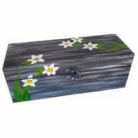 جعبه هدیه چوبی مدل سنتی طرح گل نقاشی کد SB16