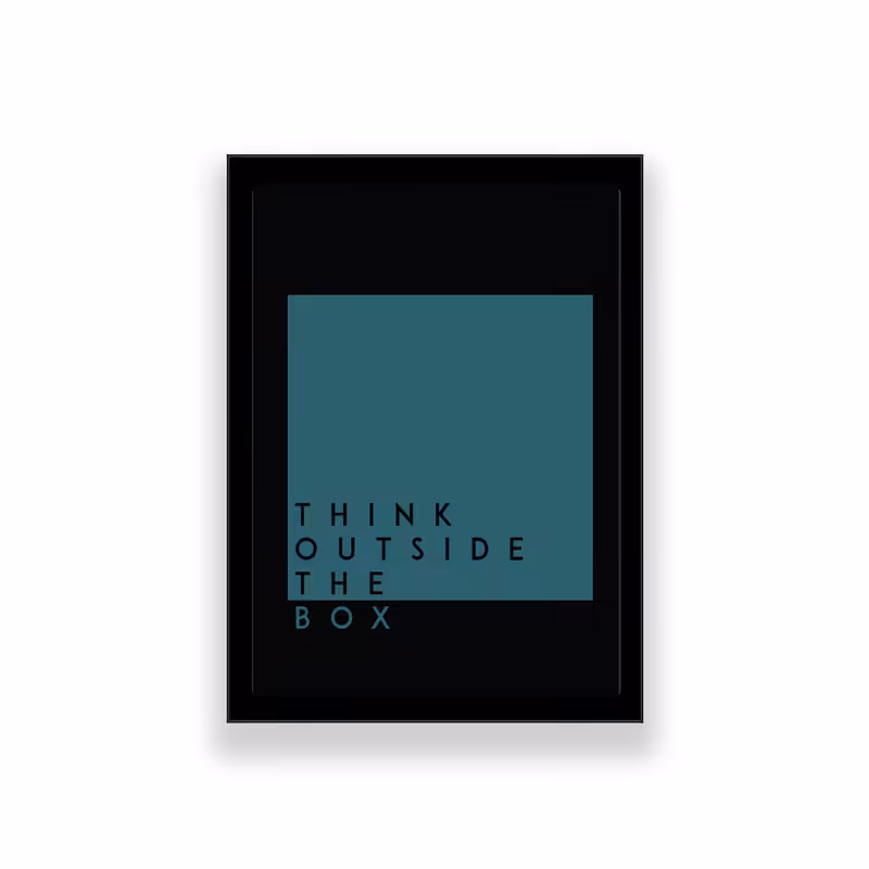 تابلو طرح انگیزشی مدل Think outside the box