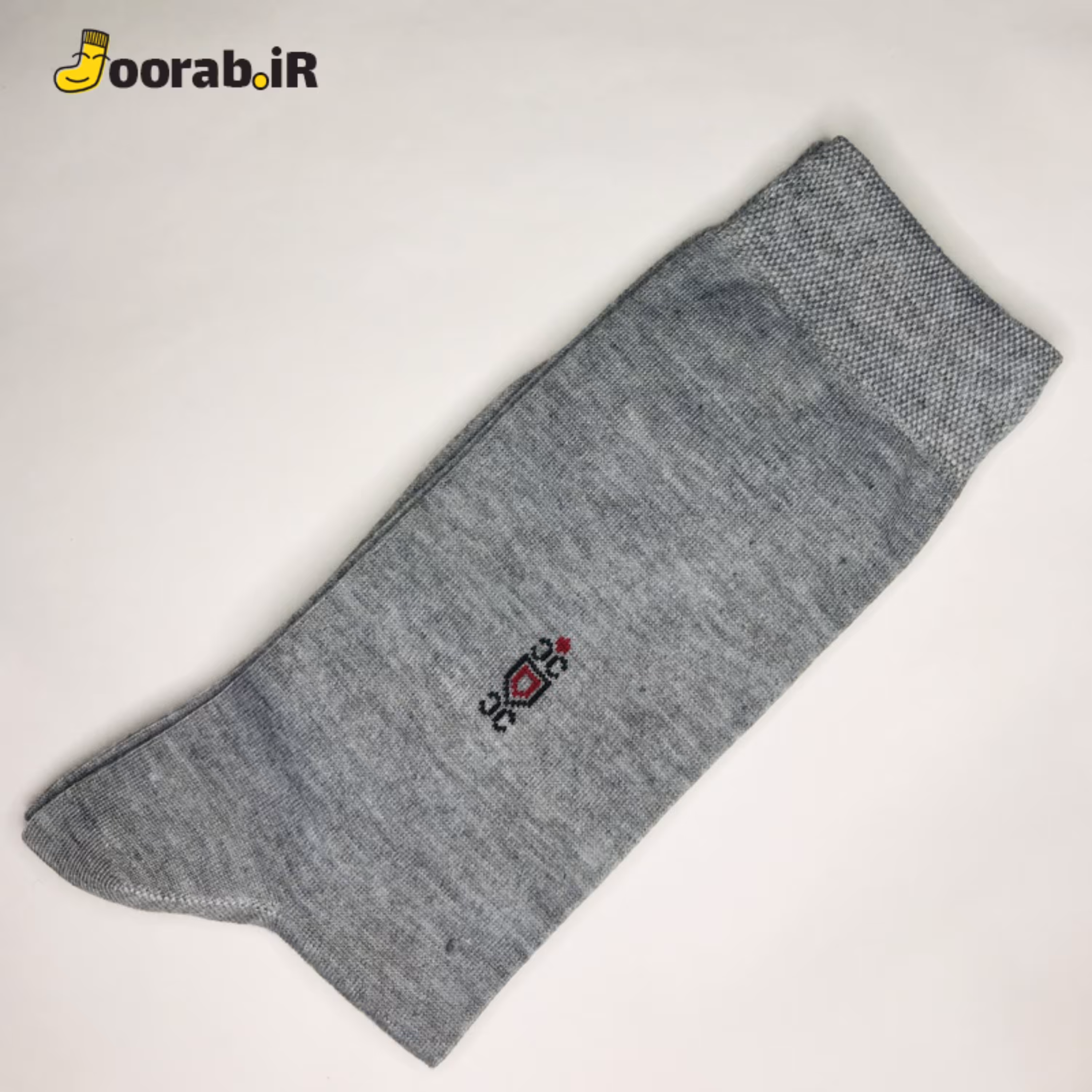 جوراب مردانه ساقدار طرح ساده طوسی