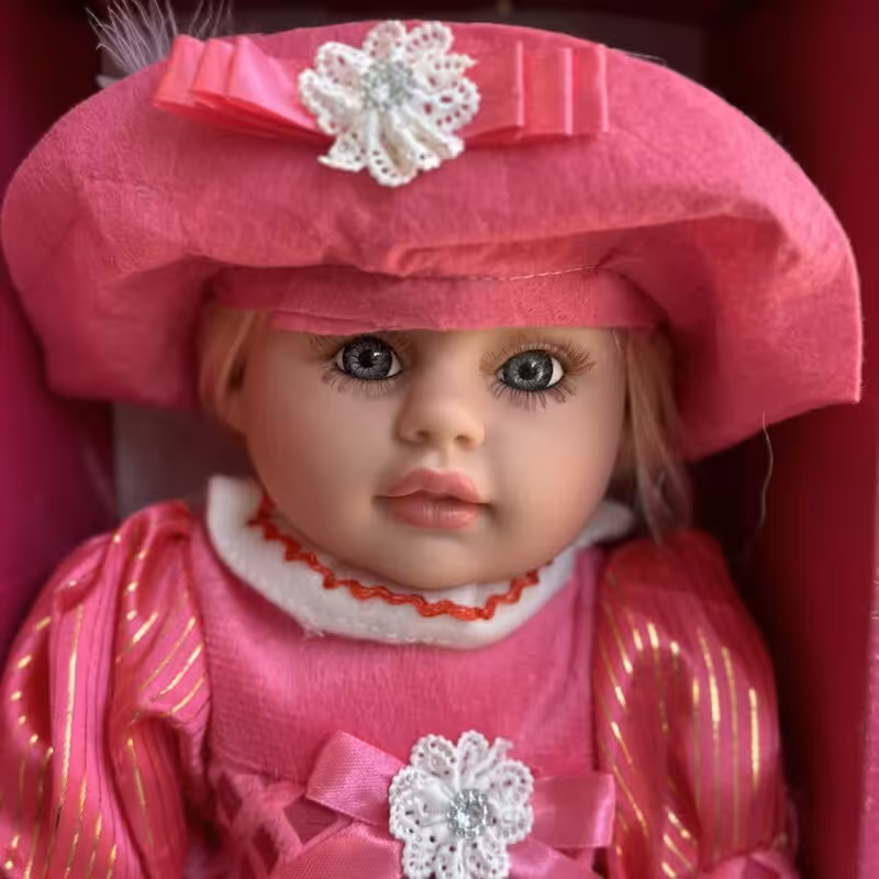 اسباب بازی، عروسک موزیکال صورتی، جدید، مناسب سیسمونی و هدیه