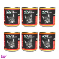 کنسرو گربه نوول لوکس مدل Chicken Liver وزن 800 گرم مجموعه 6 عددی