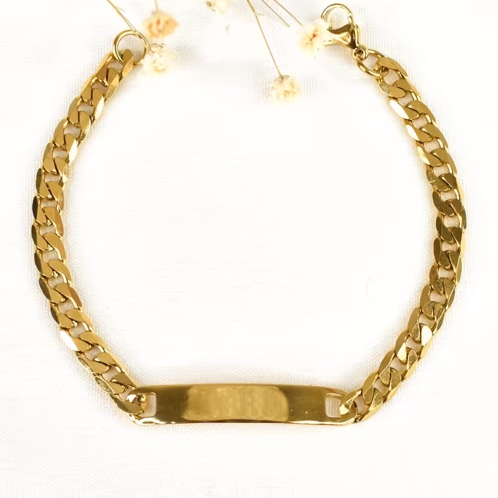 دستبند طرح کارتیه پلاک دار استیل کد7979