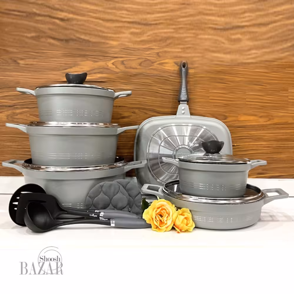 سرویس قابلمه 15 پارچه فیلی کلاسیک یونیک کد 7774