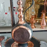 آفتابه و لگن  مس دست سازهنرمندانه