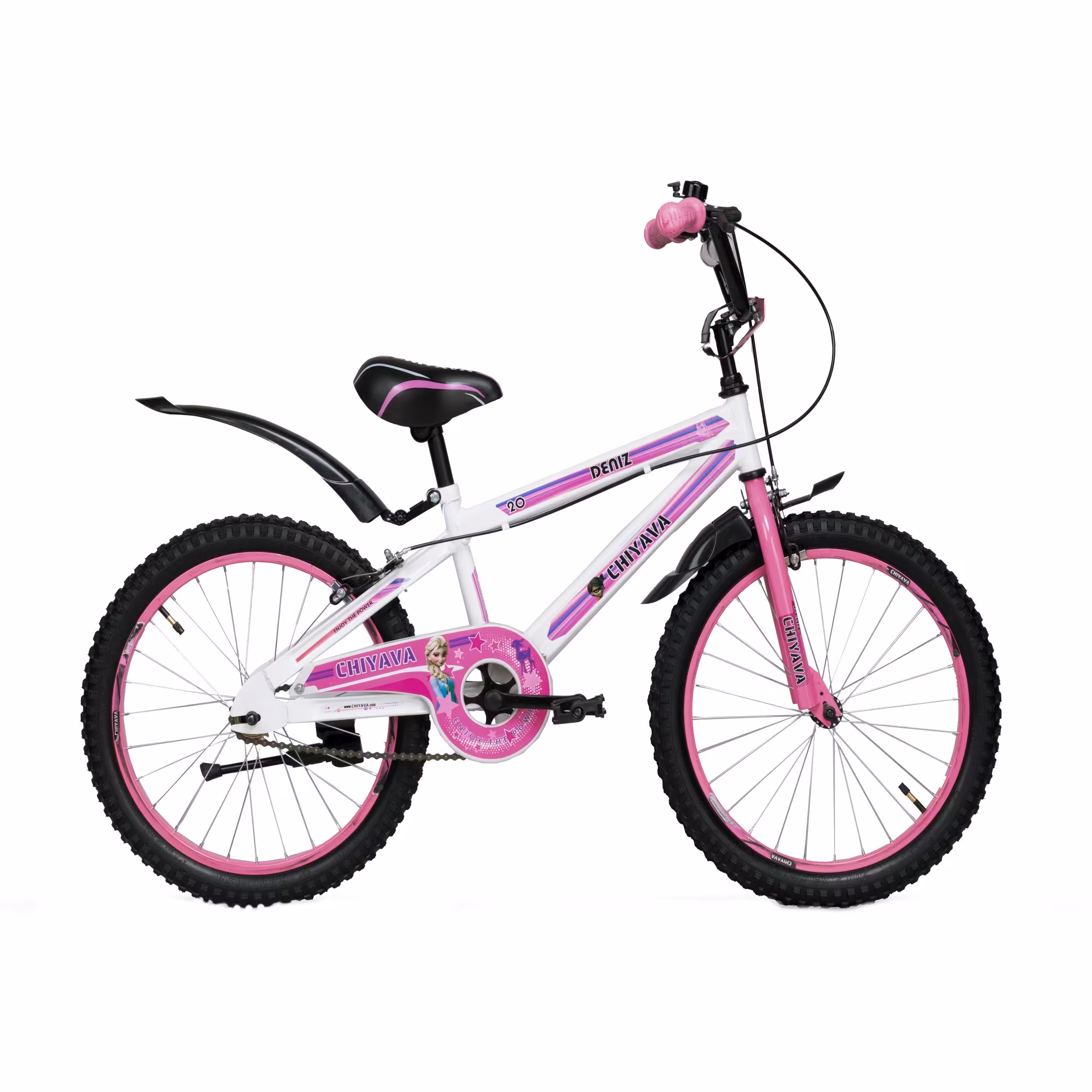 دوچرخه چیاوا مدل دنیزسایز 20 سفید صورتی