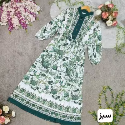 پیراهن ساحلی زنانه کرپ مدل بردیا