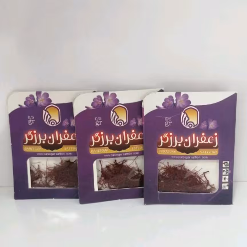زعفران نیم گرمی پک5عددی