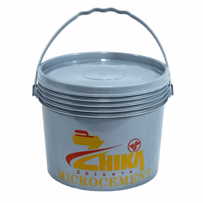 ملات دکوراتیونما ساختمان میکروسمنت نرم خاکستری(سطل1.5کیلو)ارسال باربری پس کرایه