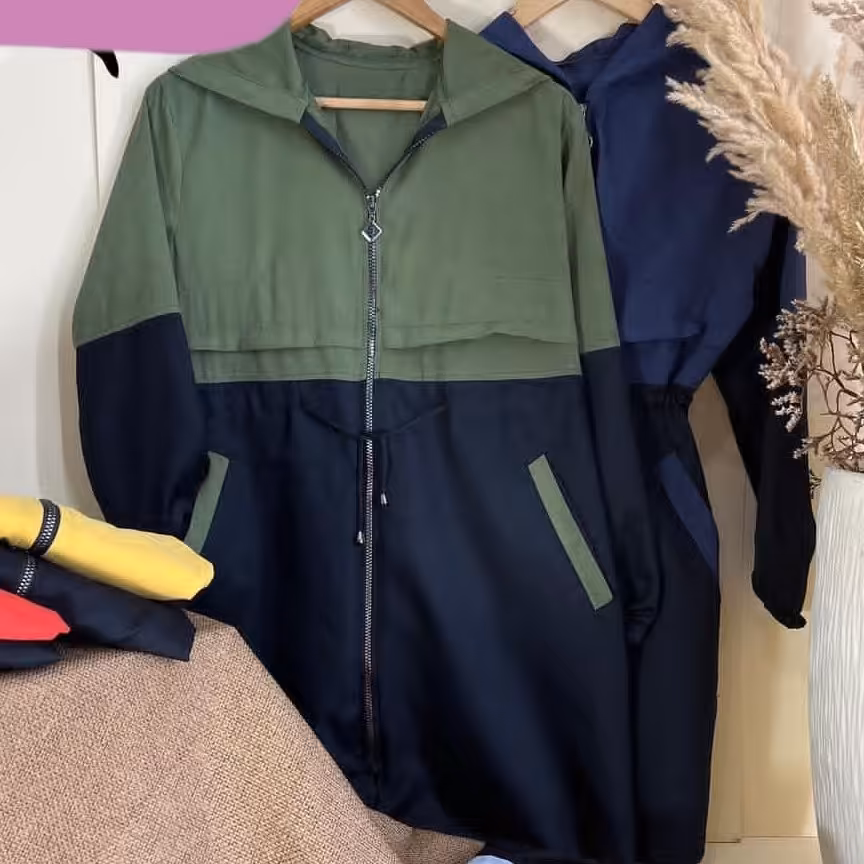 مانتو طرح بارونی کلاه دار