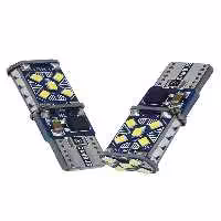 لامپ خودرو سفید LED تزئینی T10 20SMD CANBUS12 18V DOUBLE LAAM864 Space