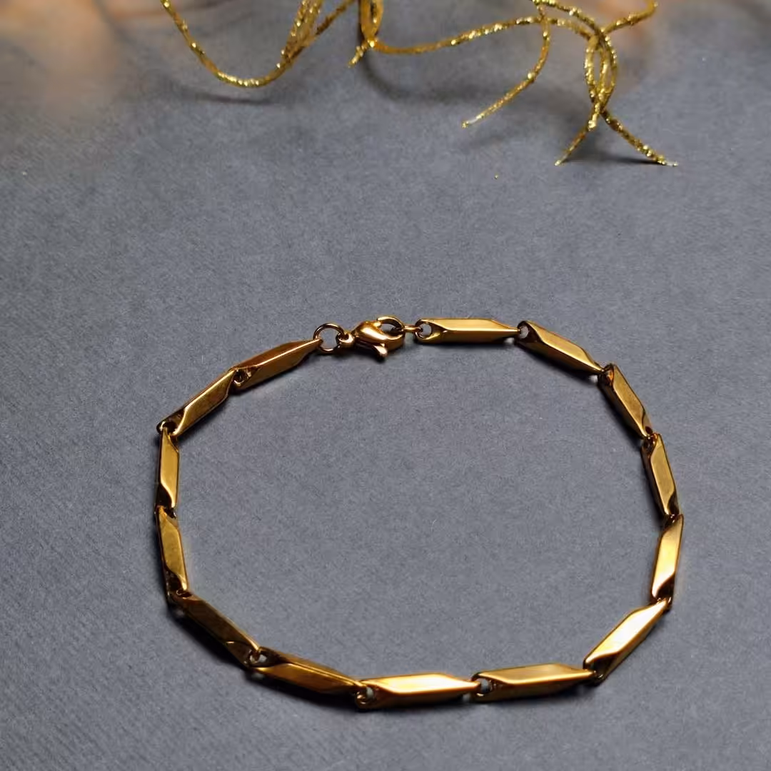 دستبند کبریتی طلایی استیل