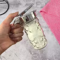 شکر پاش شیشه ای مدل لاو دسته دار تاپ