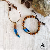 ست گردنبند و دستبند طرح عاج فیل