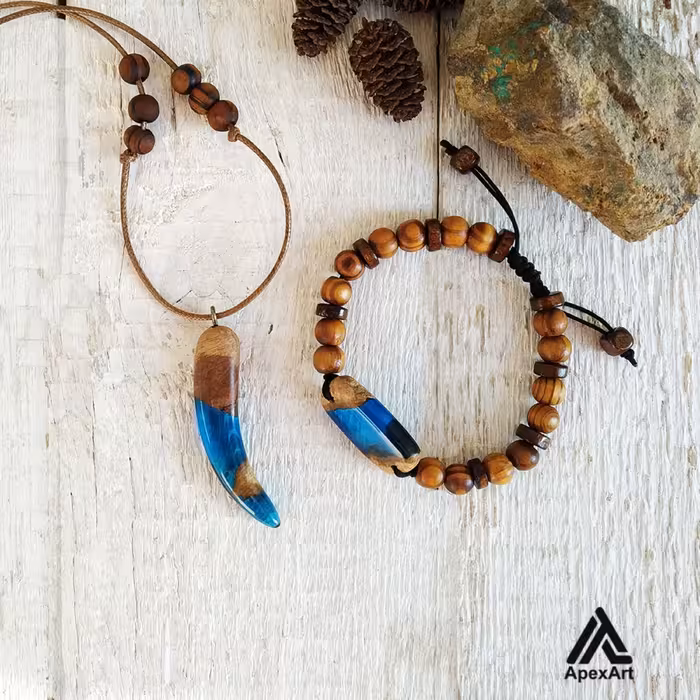 ست گردنبند و دستبند طرح عاج فیل