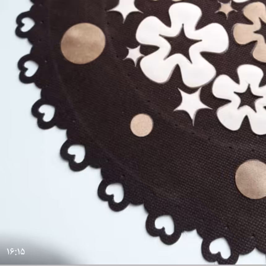 رومیزی مخمل گلهای بهاری