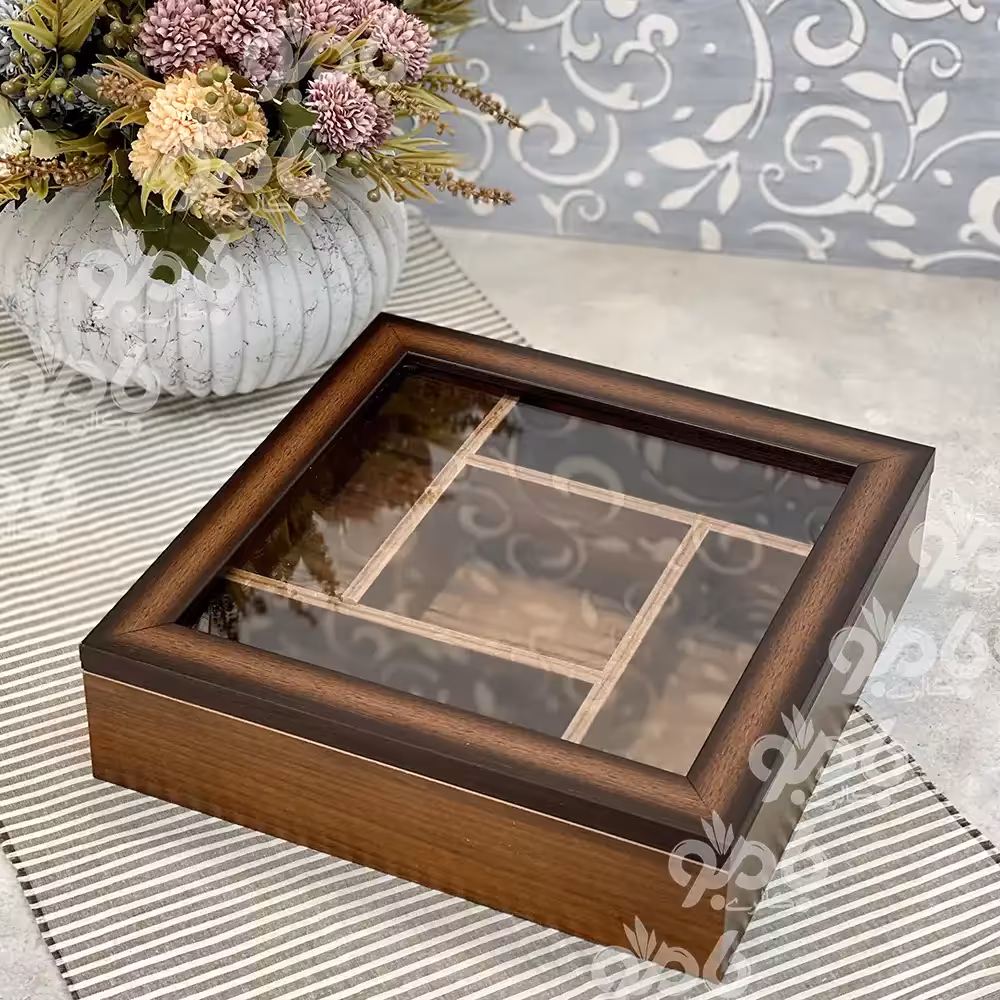 تیبگ چوبی 5خانه مربع رز 29*29