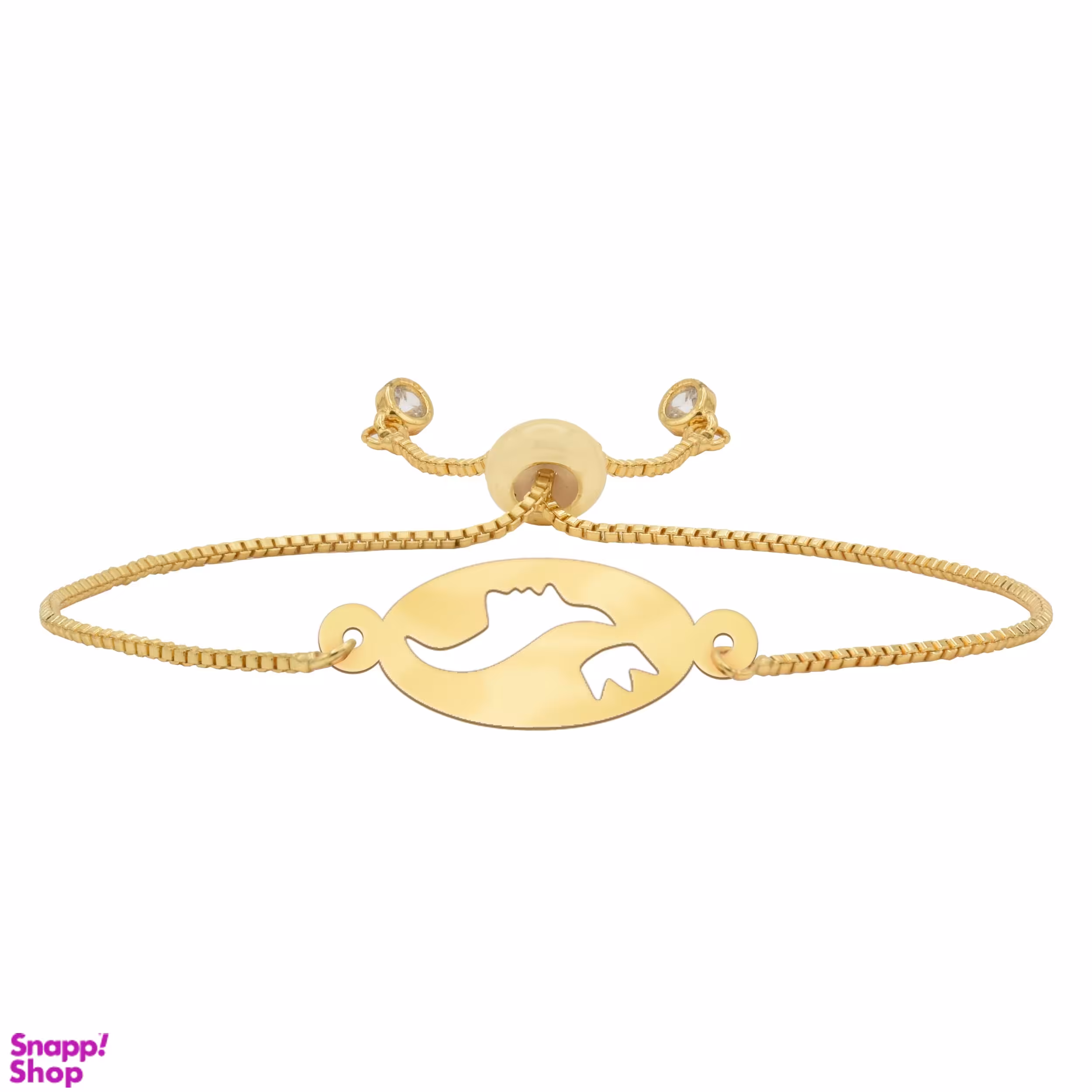 دستبند طلا 18 عیار طرح رخ مدل D20