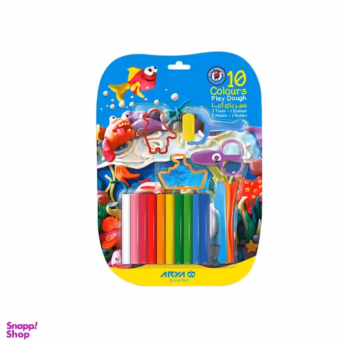 خمیر وکیومی آریا (Aria) بسته 10 رنگ با ابزار