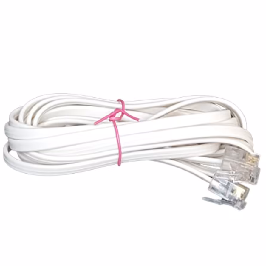 سیم تلفن 4متری. سفید. مشکی. 