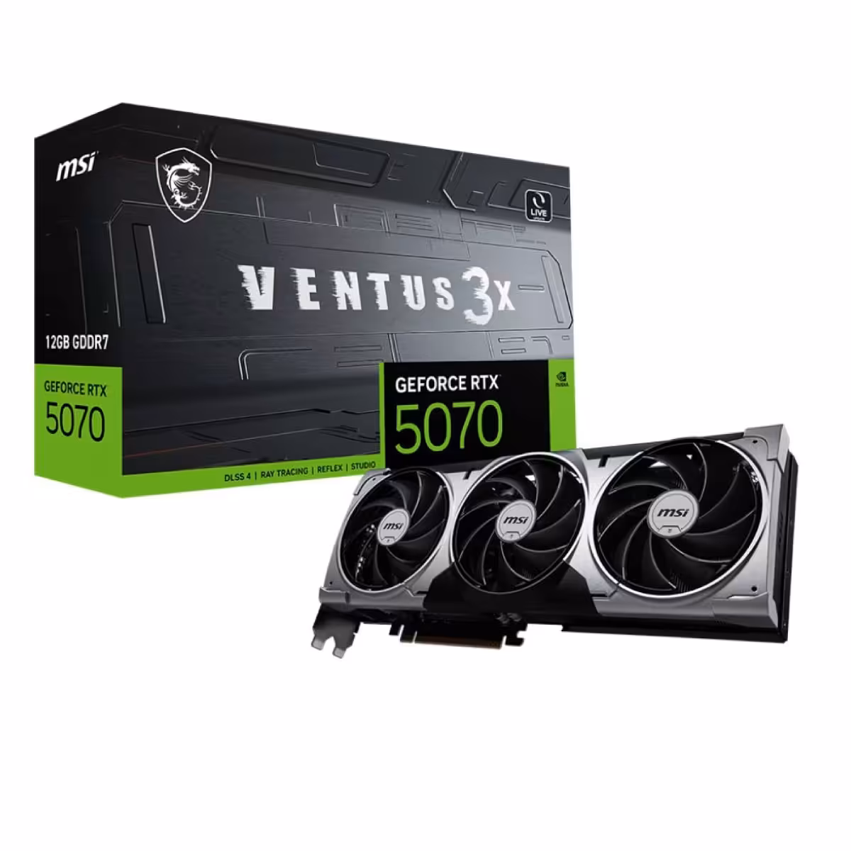 خرید کارت گرافیک MSI GeForce RTX 5070 12G Ventus 3X با بهترین قیمت