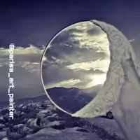 آیینه دکوراتیو طرح ماه قابل اجرا در ابعاد مختلف روی بیس و بشقاب سفالی و آیینه بااین آیینه ها میتونی ماهو ببری خونه 