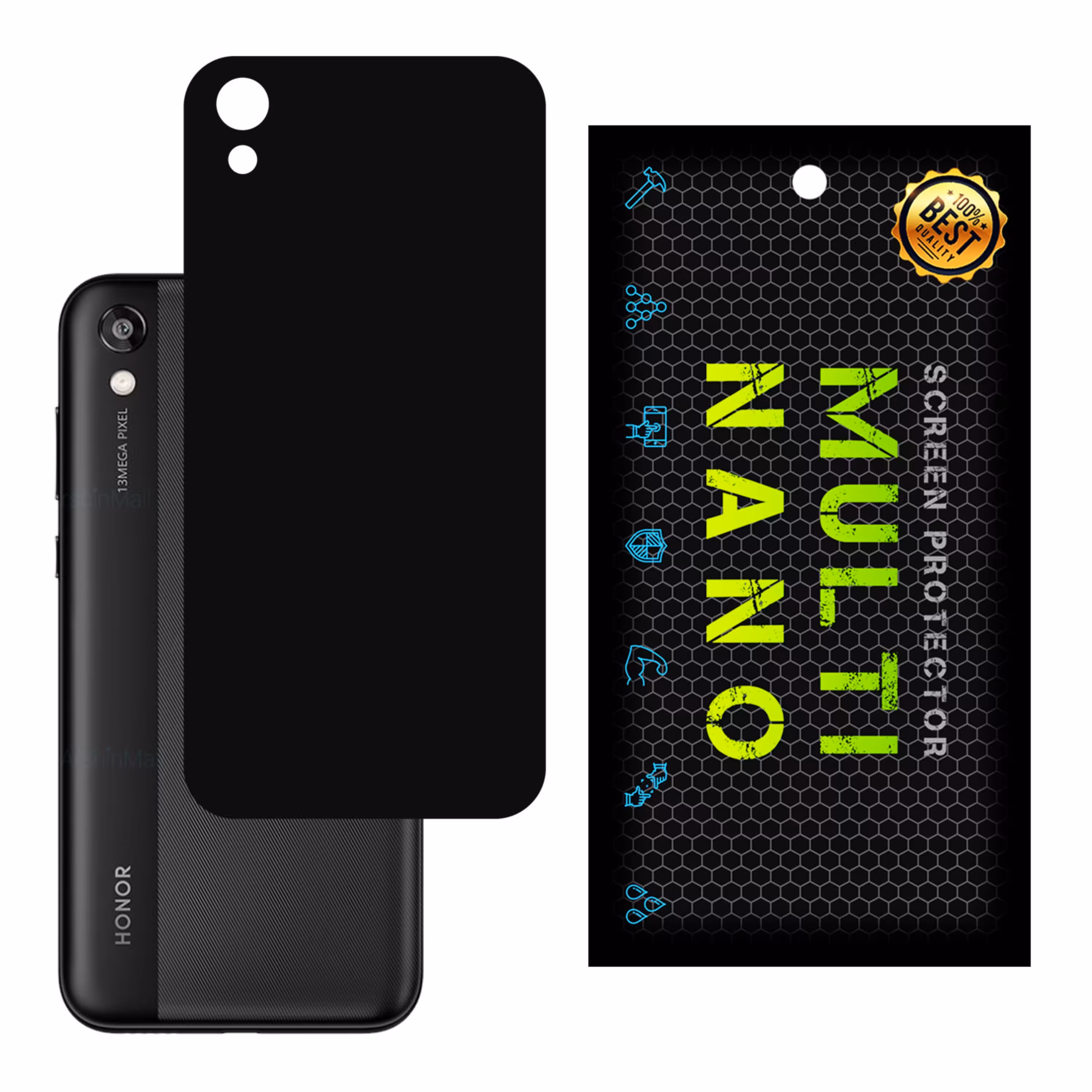 برچسب پوششی MultiNano مدل X-F1M-Black برای پشت موبایل هواوی  Honor Play 3E