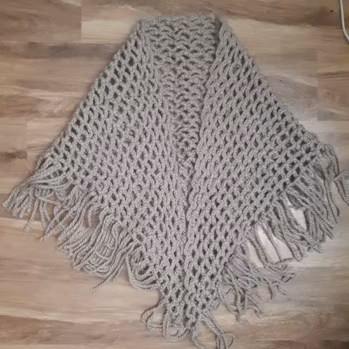 اشارپ دستباف قلاب بافی فوق العاده گرم  سایز 80 و 185 بدون حساب کردن ریشه