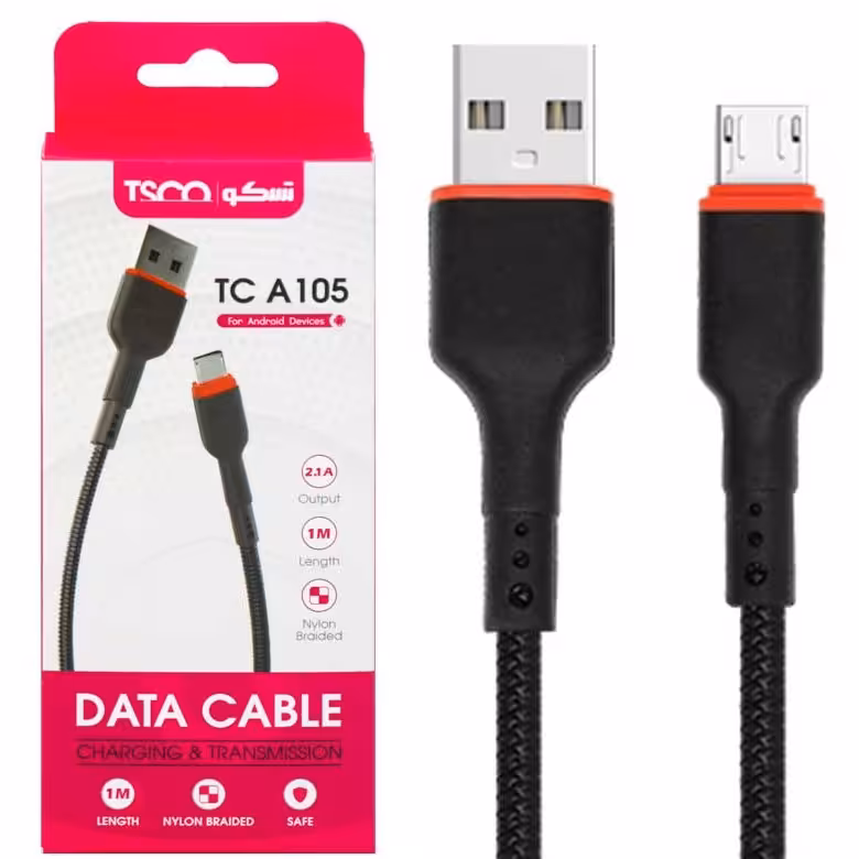 کابل میکرو یو اس بی TSCO TC A105 1m (گارانتی 6 ماهه)