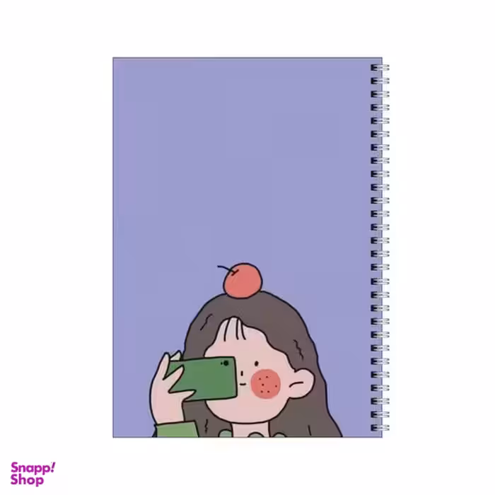 دفتر مشق 100 برگ بامبیلیپ طرح دختر عکاس و سیب کد 0387305