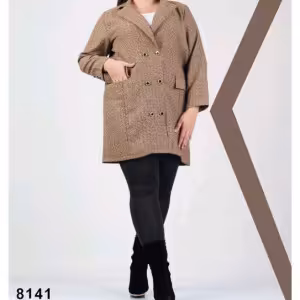 پالتو کتی پشمی شش دکمه سایز بزرگ