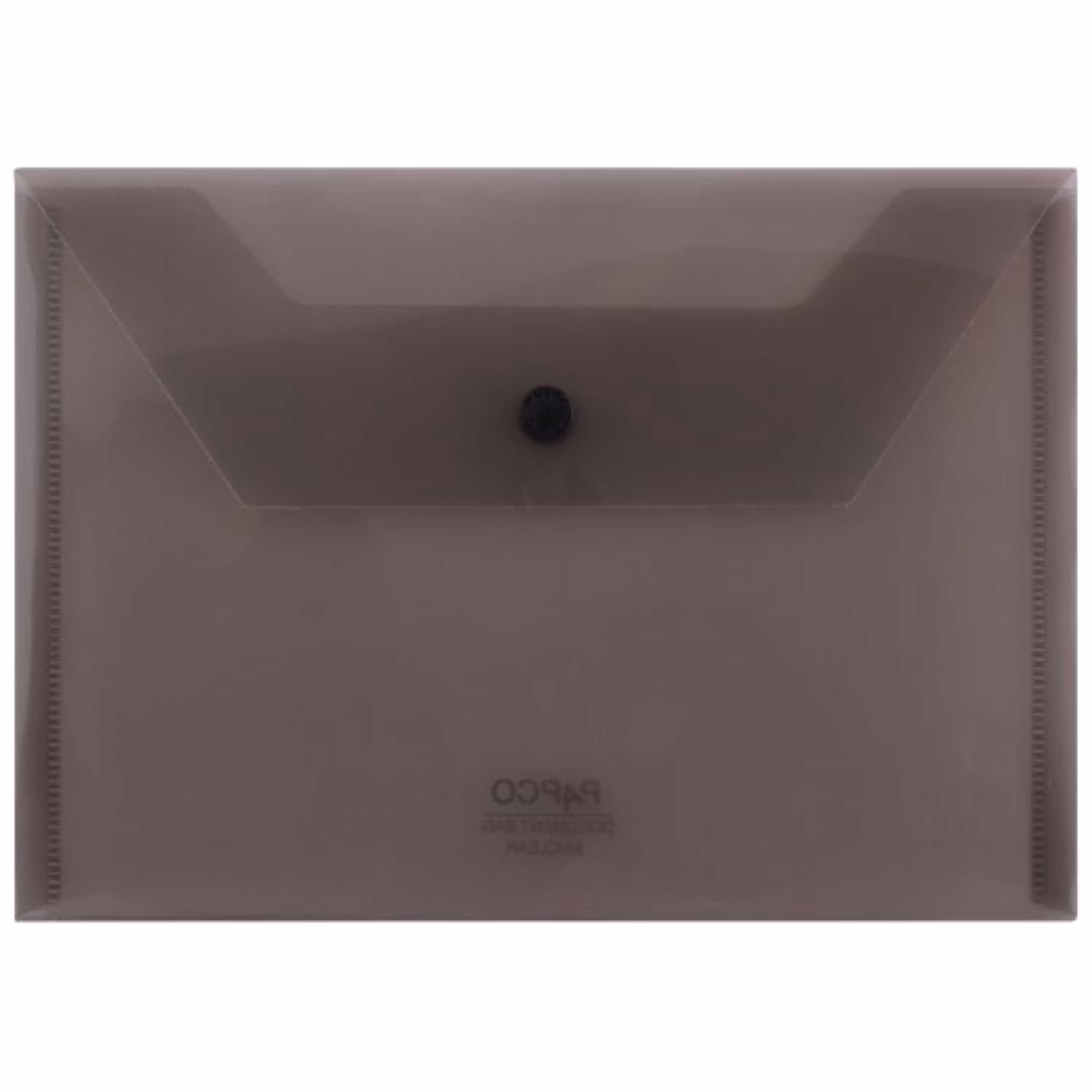 پوشه دکمه دار B5 پاپکو مدل شفاف کد B5-ClearT رنگ مشکی