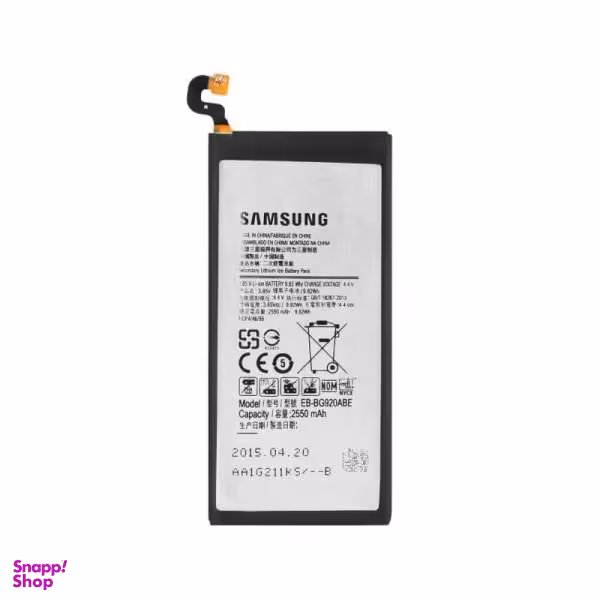 باتری موبایل مدل EB-BG9202ABE ظرفیت 2550 میلی آمپر برای گوشی سامسونگ Galaxy S6غیر اصل