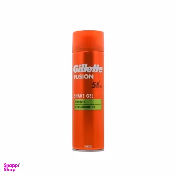 ژل اصلاح ژیلت مدل Fusion 5x action حجم 200 میلی لیتر